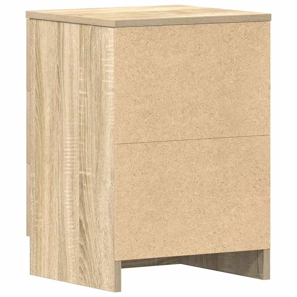 vidaXL - Nachtkastje - Bruin - Bewerkt hout - 2 stuks