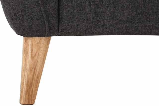 Home affaire Wohnlandschaft »MARSEILLE XXL 349cm, U-Form, Ottomane rechts/links wählbar« Massivholzbeine Eiche, Landhausstil, Wellenunterfederung