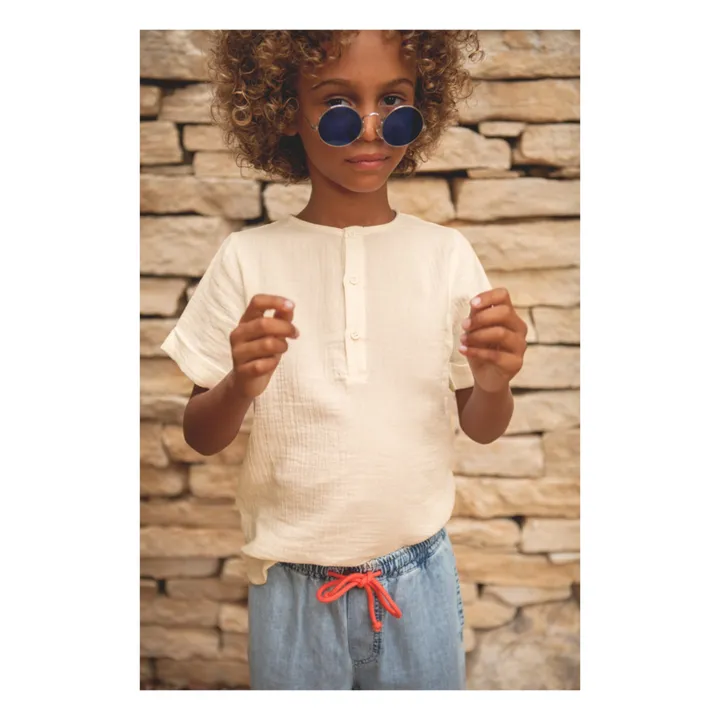 Marlot Paris Kurta Marco Gaze de Coton | Vanille