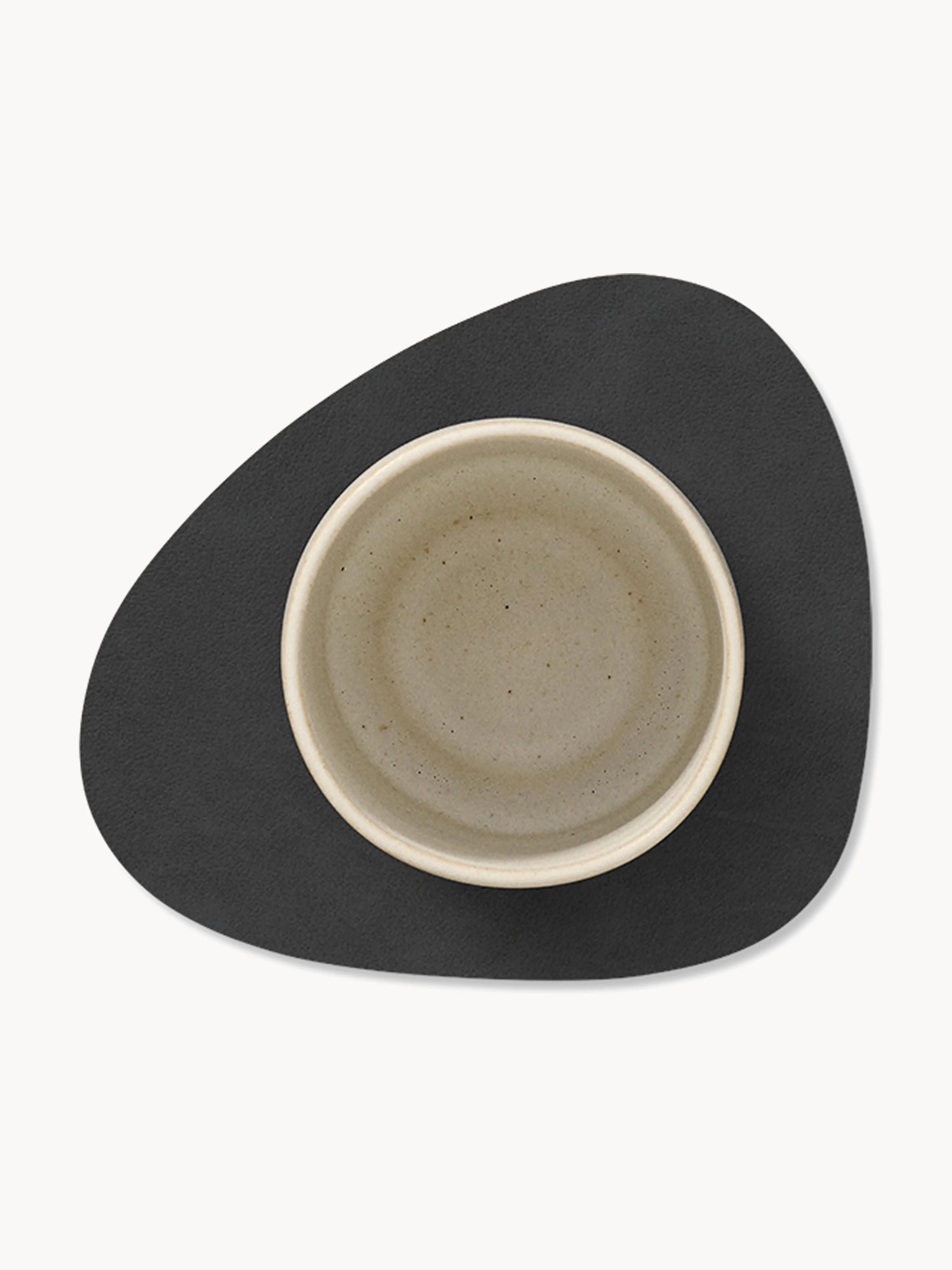 Asymmetrische leren onderzetters Curve, 4 stuks