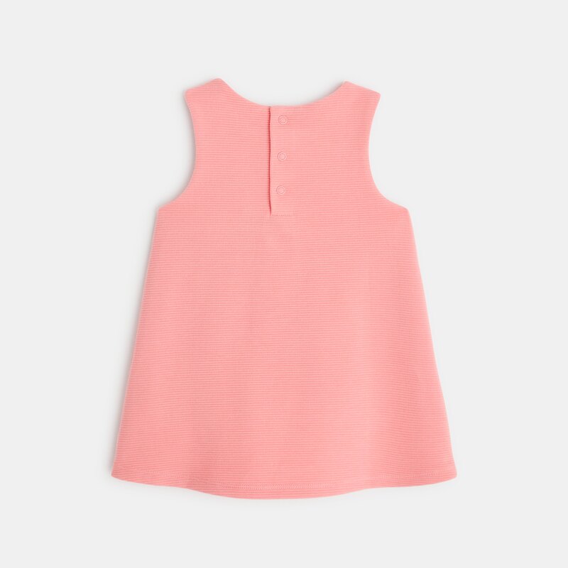 Robe trapèze sans manches rose bébé fille Rose