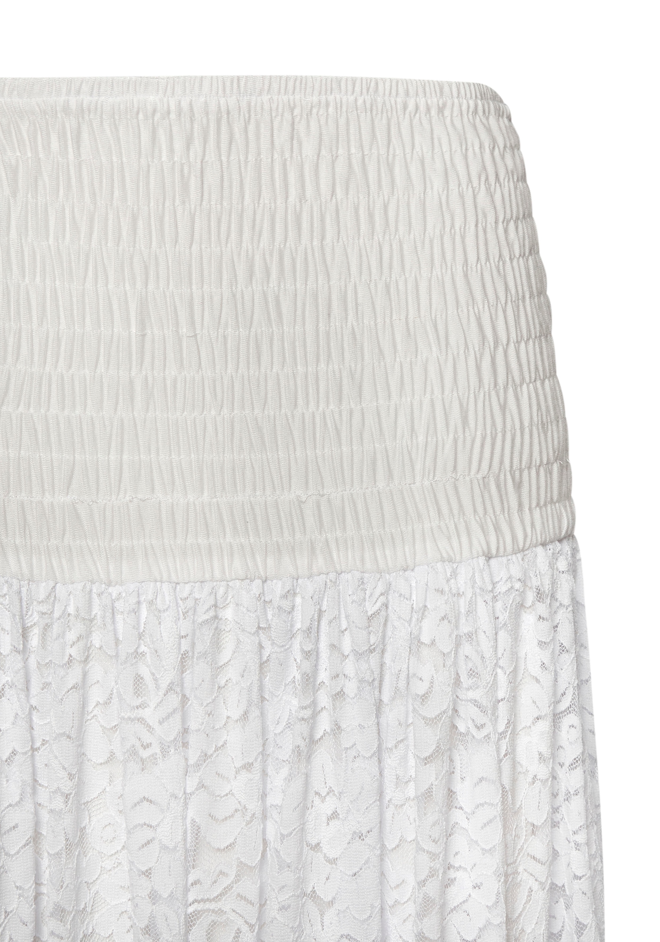 LASCANA 2-in-1-Kleid aus geblümter Spitze, Sommerkleid oder Maxirock, elastisch