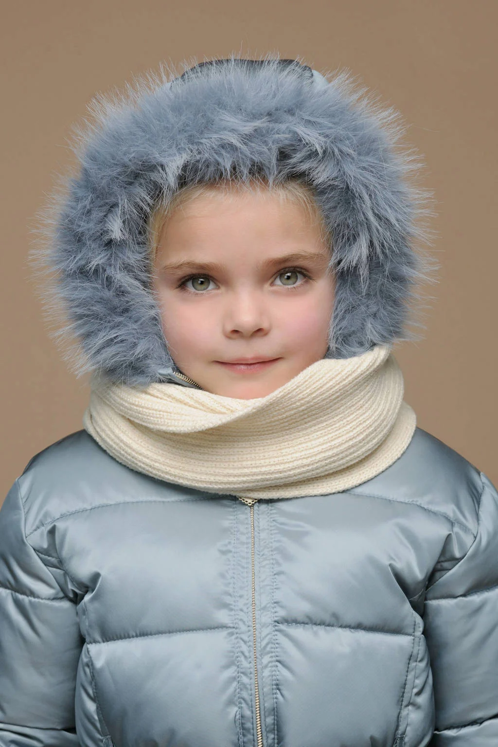 Le Chic gewatteerde jas blauw