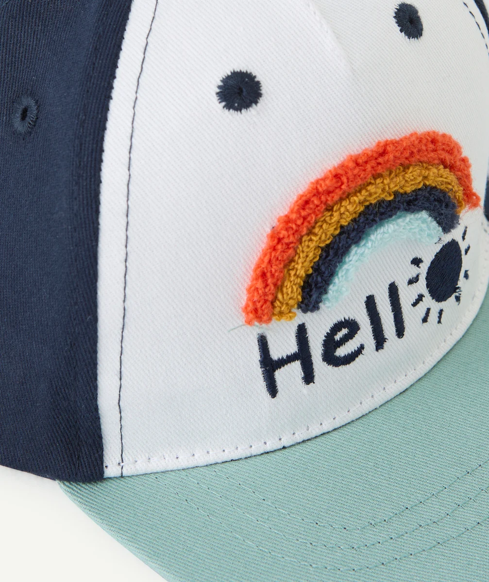 casquette bébé garçon en coton coloré avec bouclettes