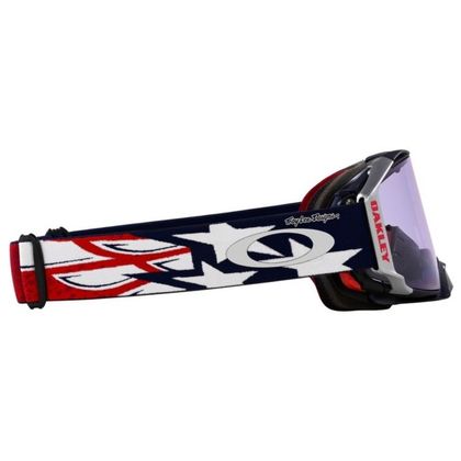 Masque cross Oakley AIRBRAKE MX TLD RED WHITE BLUE WINGS 2024 - Blanc / Noir