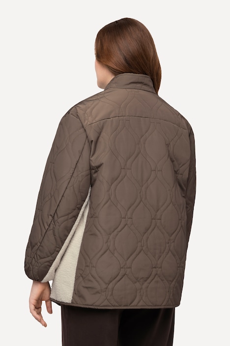 Wendejacke, Stepp/Teddyfleece, Stekragen, recycelt