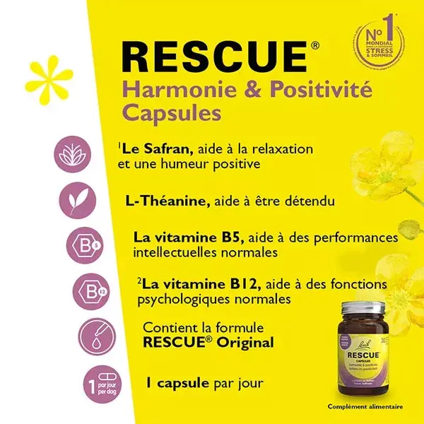 RESCUE Capsules Harmonie & Positivité 30 unités