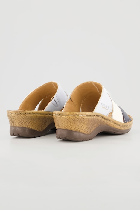Leder-Clogs, Josef Seibel, dreifarbig, Weite H