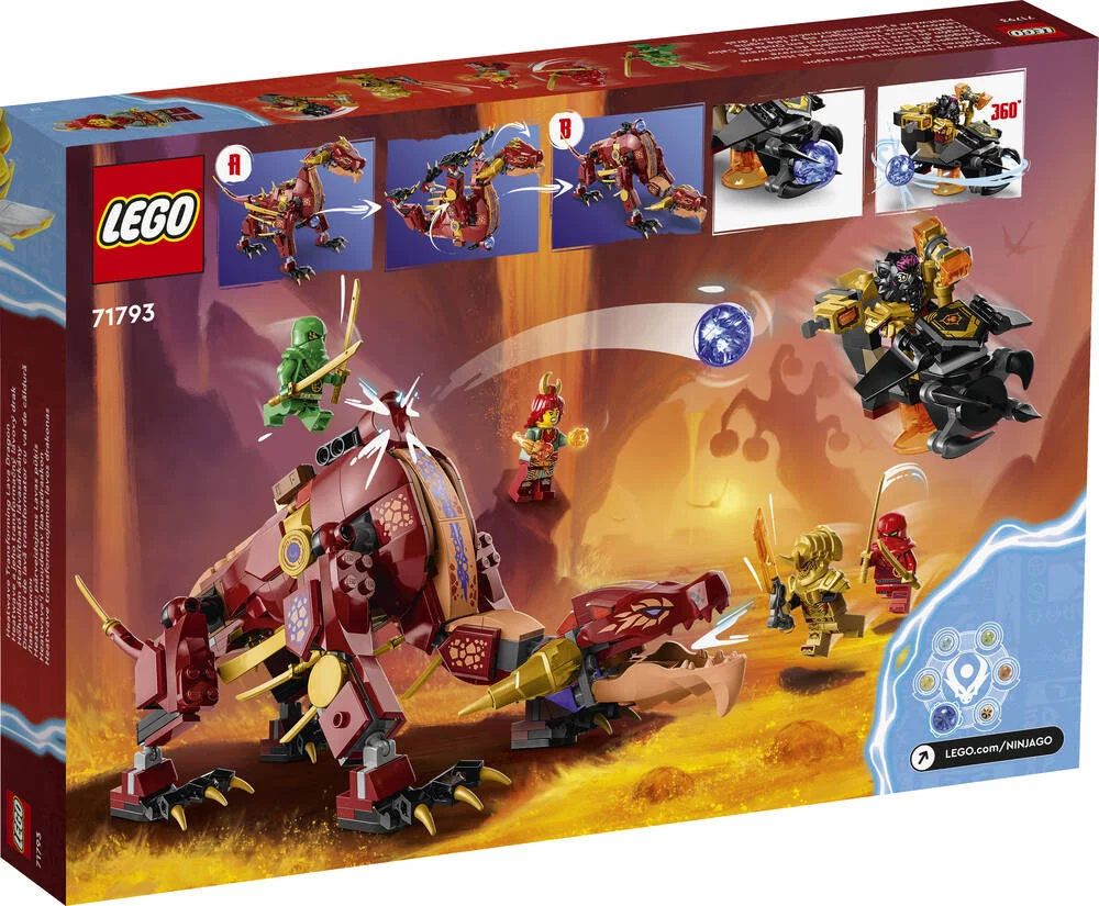 LEGO®NINJAGO® 71793 - LE DRAGON DE LAVE TRANSFORMABLE DE HEATWAVE
