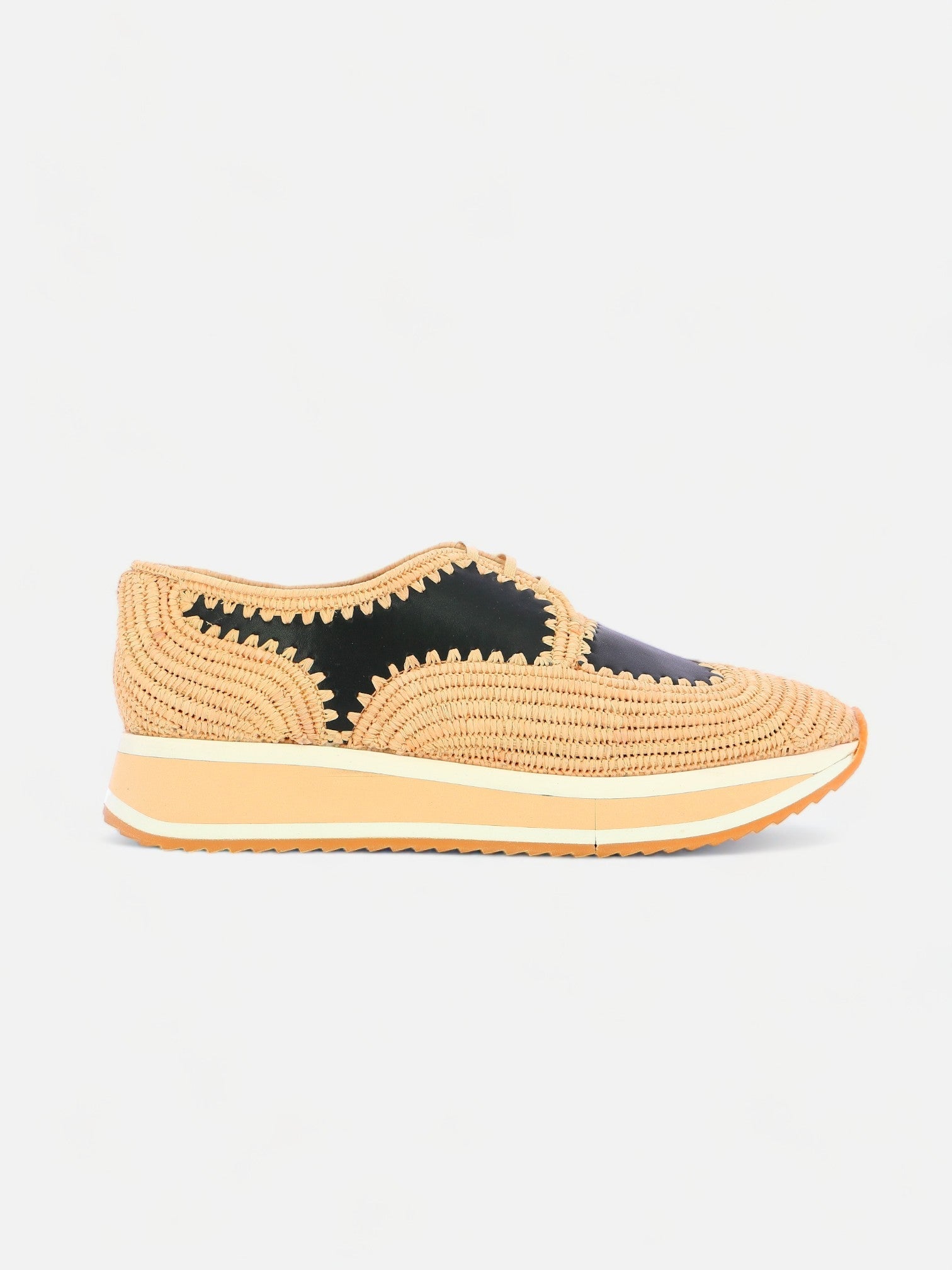 SNEAKERS - ONEIL sneakers, calfskin black and straw