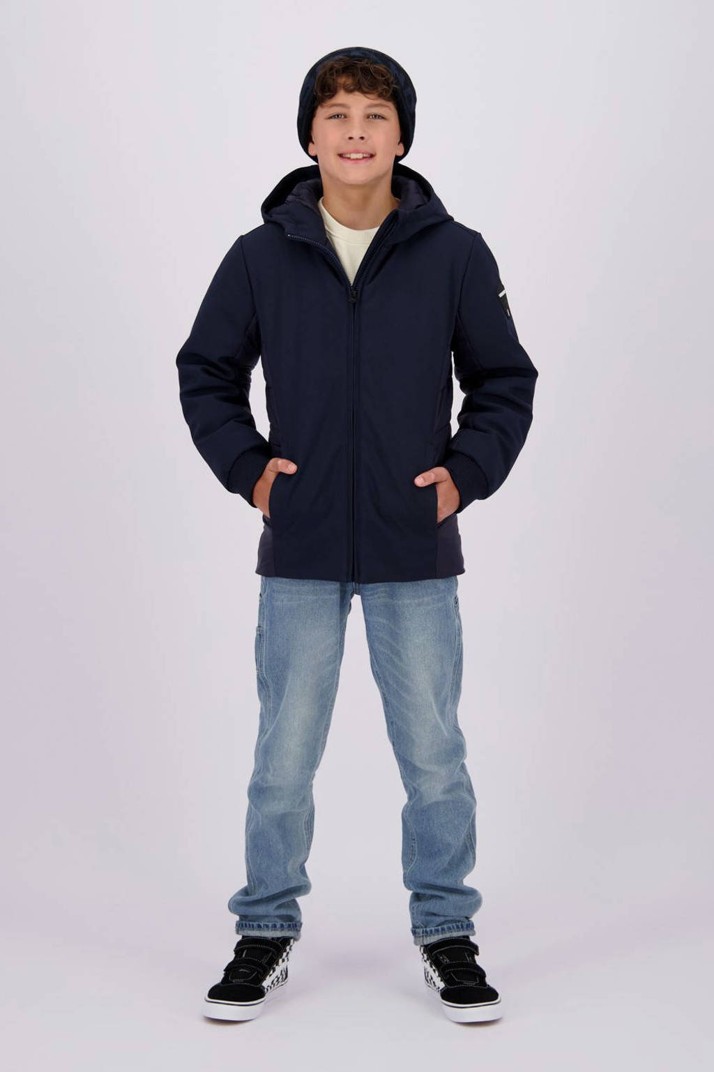 Vingino gewatteerde winterjas Threno donkerblauw
