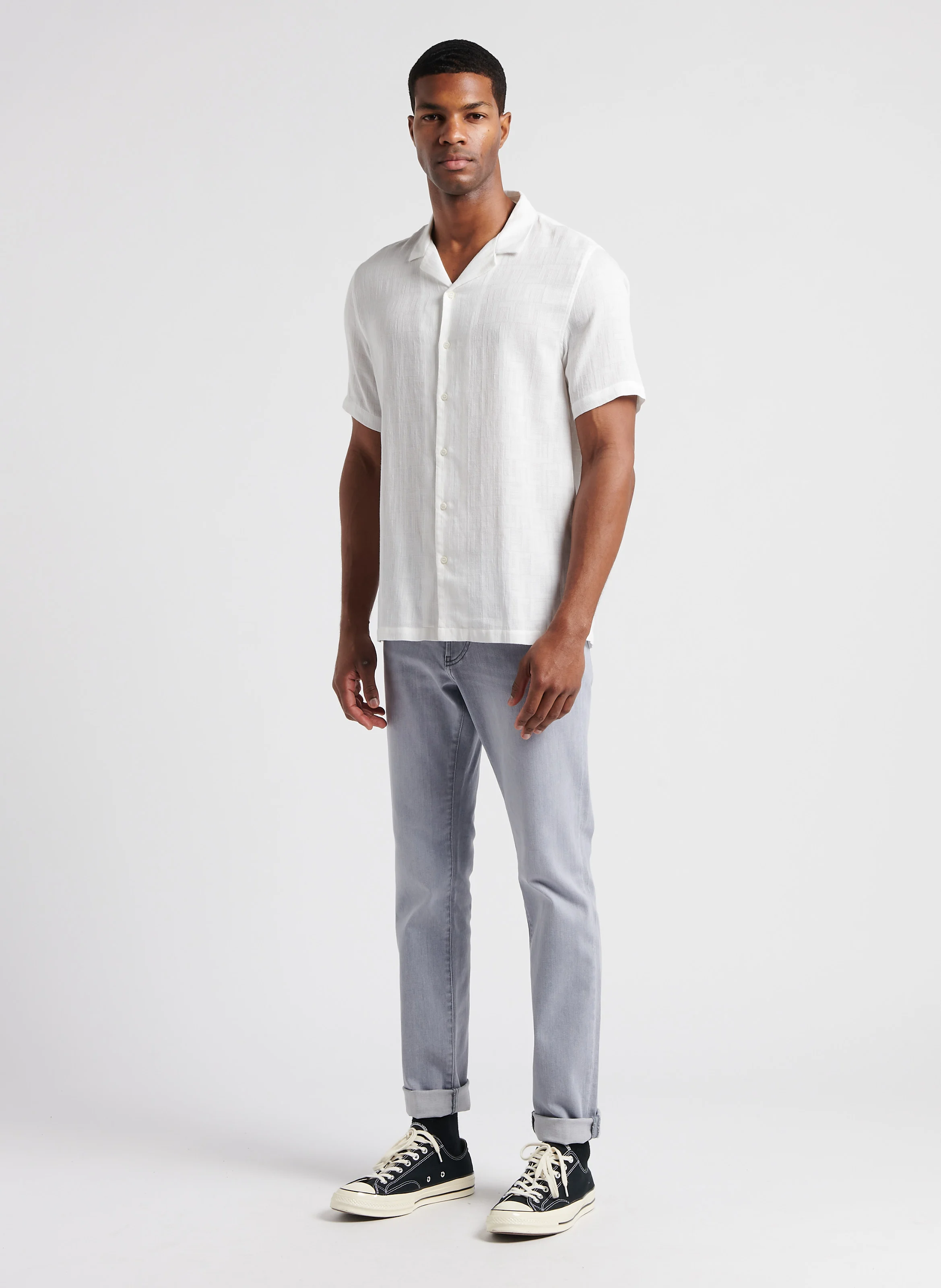 Jean slim en coton stretch | Gris