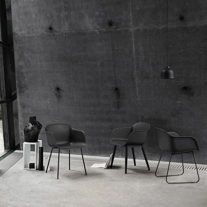 Muuto - Fiber Armchair Sled Base, grau