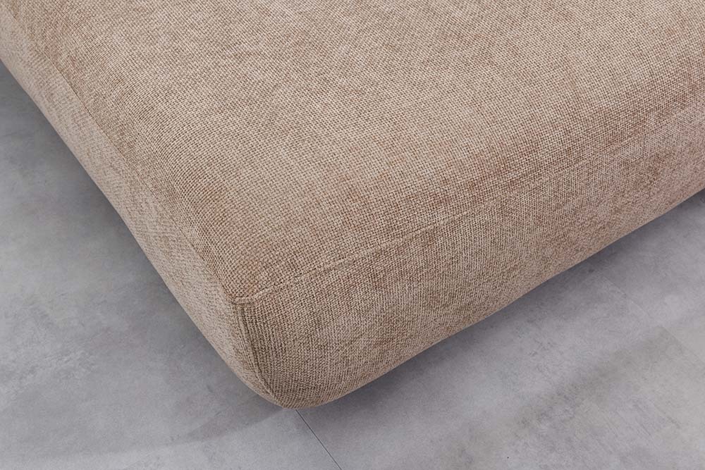 Modernes Schlafsofa ELYPSE 200cm greige Chenille 3-Sitzer Couch inkl. Kissen