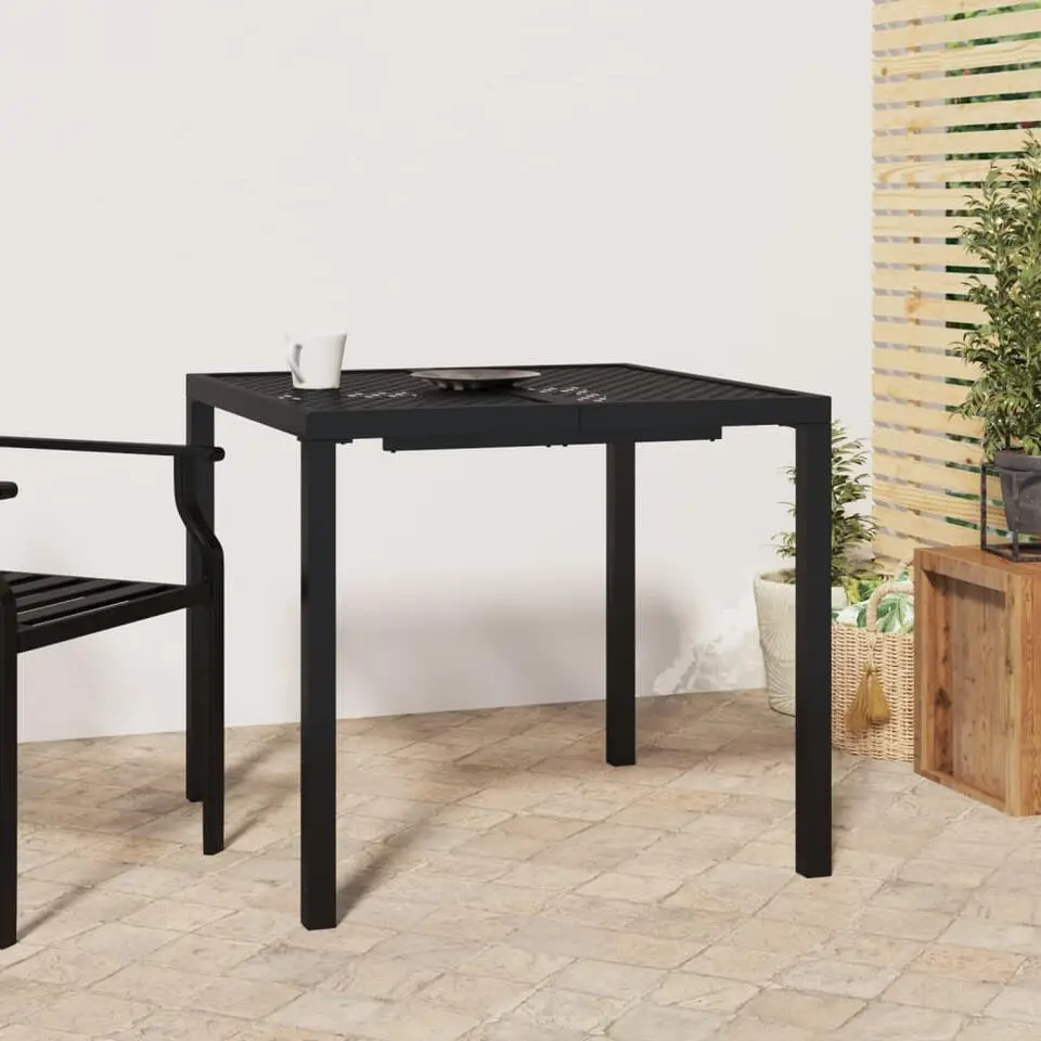 vidaXL - Tuintafel - Antraciet - Staal - 80 x 80 x 72 cm
