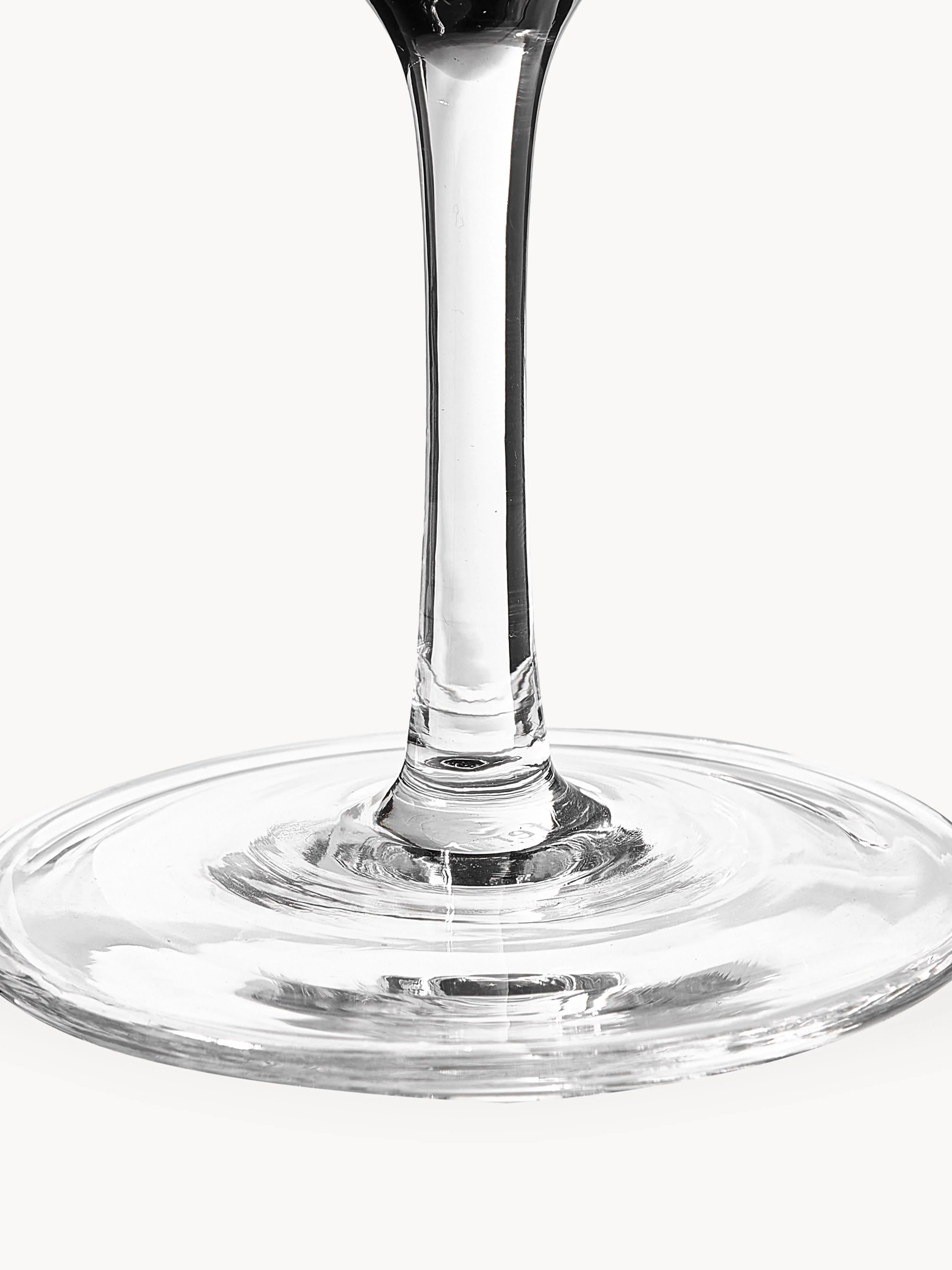 Mondgeblazen champagneglazen Ripple met groefreliëf, 2-delig