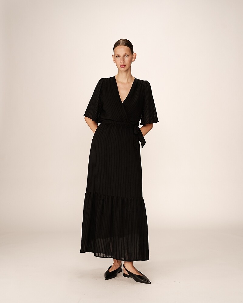GRACE & MILA<br>Vestido maxi fluido com cinto, PERSE