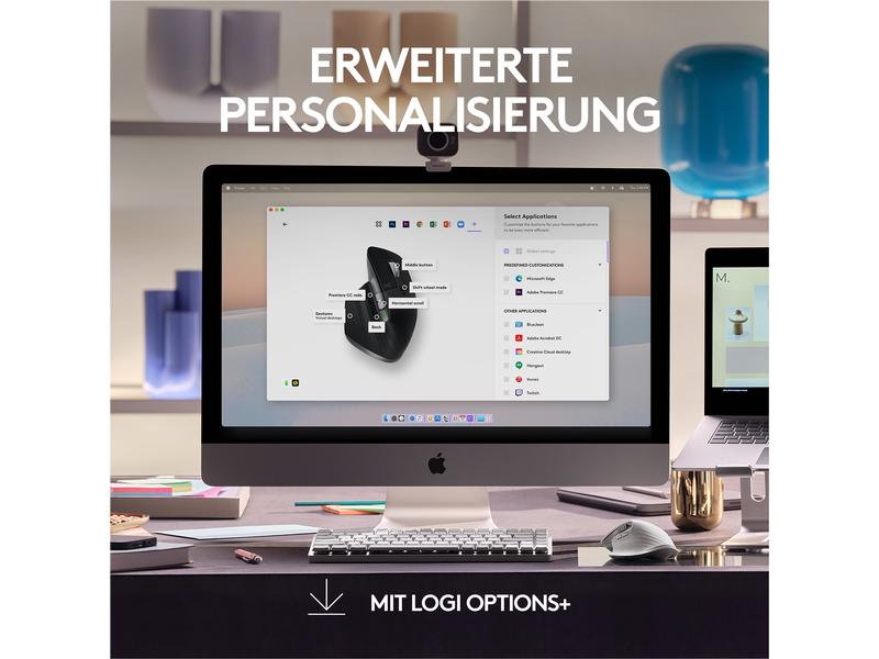 Logitech Maus MX Master 3S for Mac space grey Für Mac optimierte Präzisionsmaus mit «Logitech Flow»-Technologie