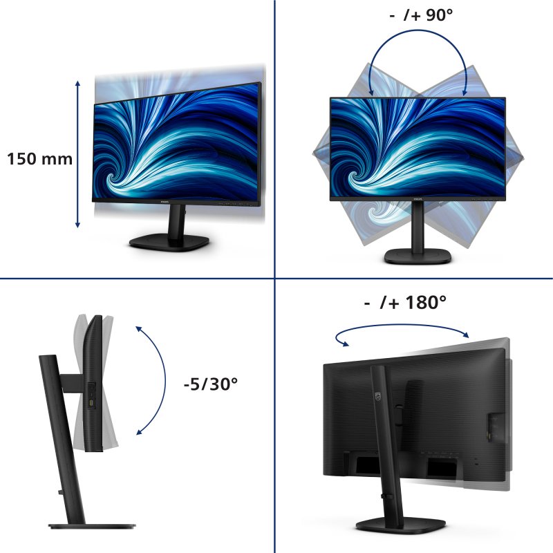 Philips 24B2U3601 écran plat de PC 60,5 cm (23.8
