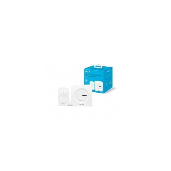 Garza Home Power, Timbre Inalámbrico Portátil, 1 Pulsador   1 Receptor, Gran Alcance 120 m, 54 melodías, IP56, Con indicador LED, Modo silencioso, Memoria, Blanco 401327G