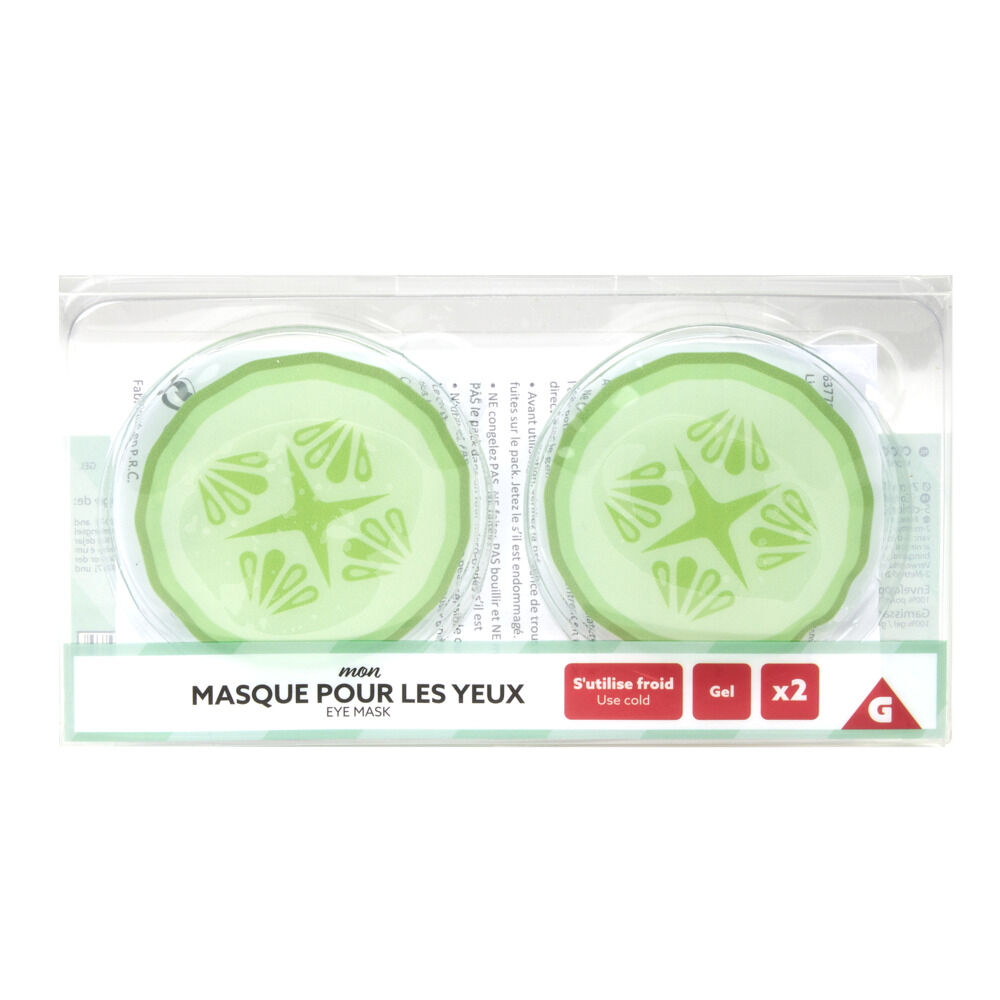 Masque yeux 1 paire rondelle de concombre
