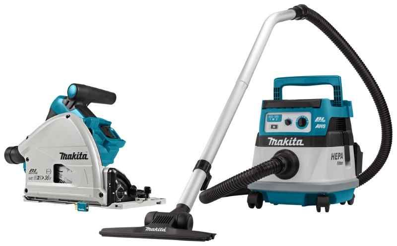 Makita DLX2384UX1 36V (2x18V) Li-ion accu combiset voor (inval)zagen (DSP601) & stofzuigen (DVC867) met AWS in Mbox