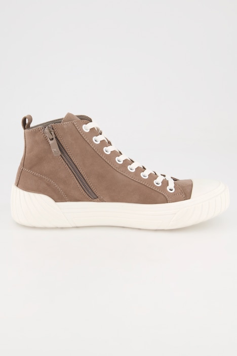 Caprice Leder-Sneaker, hoher Schaft, Zipper, Komfortweite