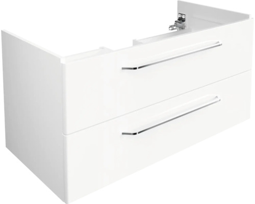 Wastafelmeubel FACKELMANN Milano BxHxD 100 x 49,2 cm x 47,5 cm Frontkleur wit hoogglans 84213