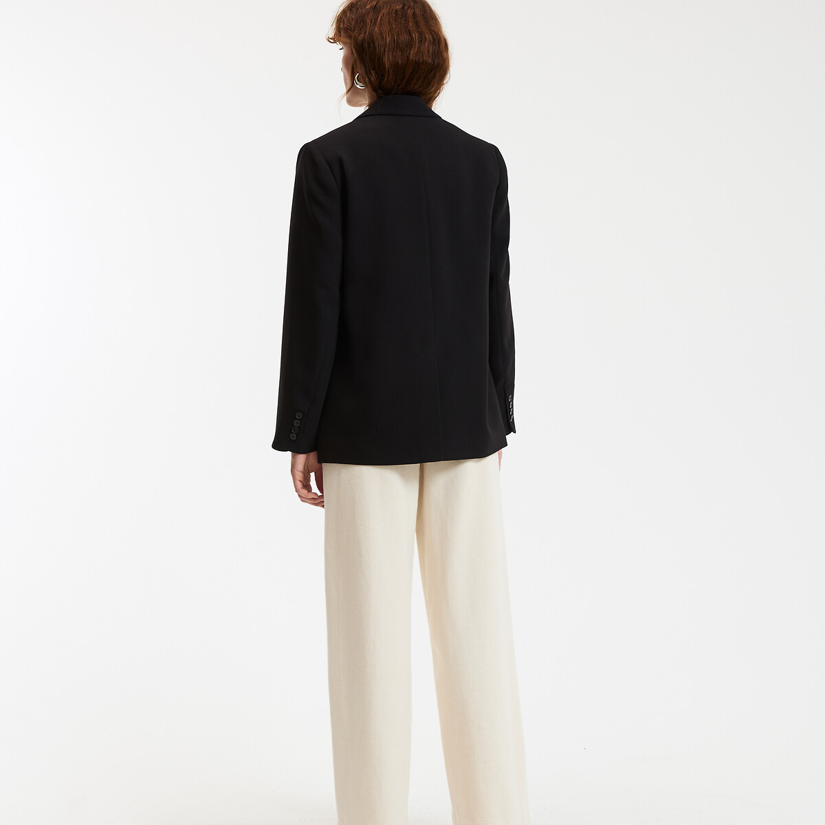 COLEÇÕES LA REDOUTE<br>Blazer de corte slim com uma única fileira de botões