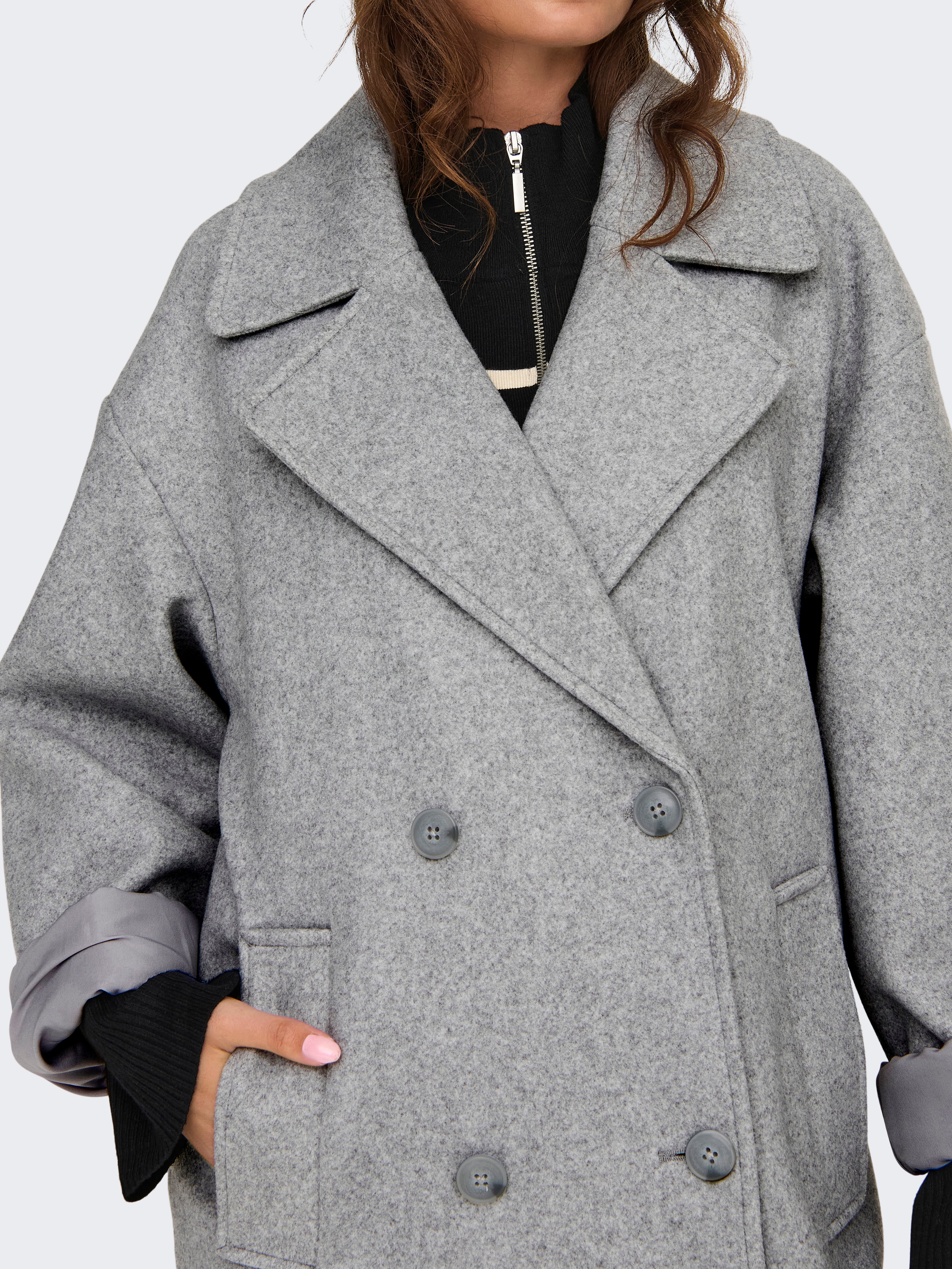 ONLWEMBLEY Mantel Light Grey Melange