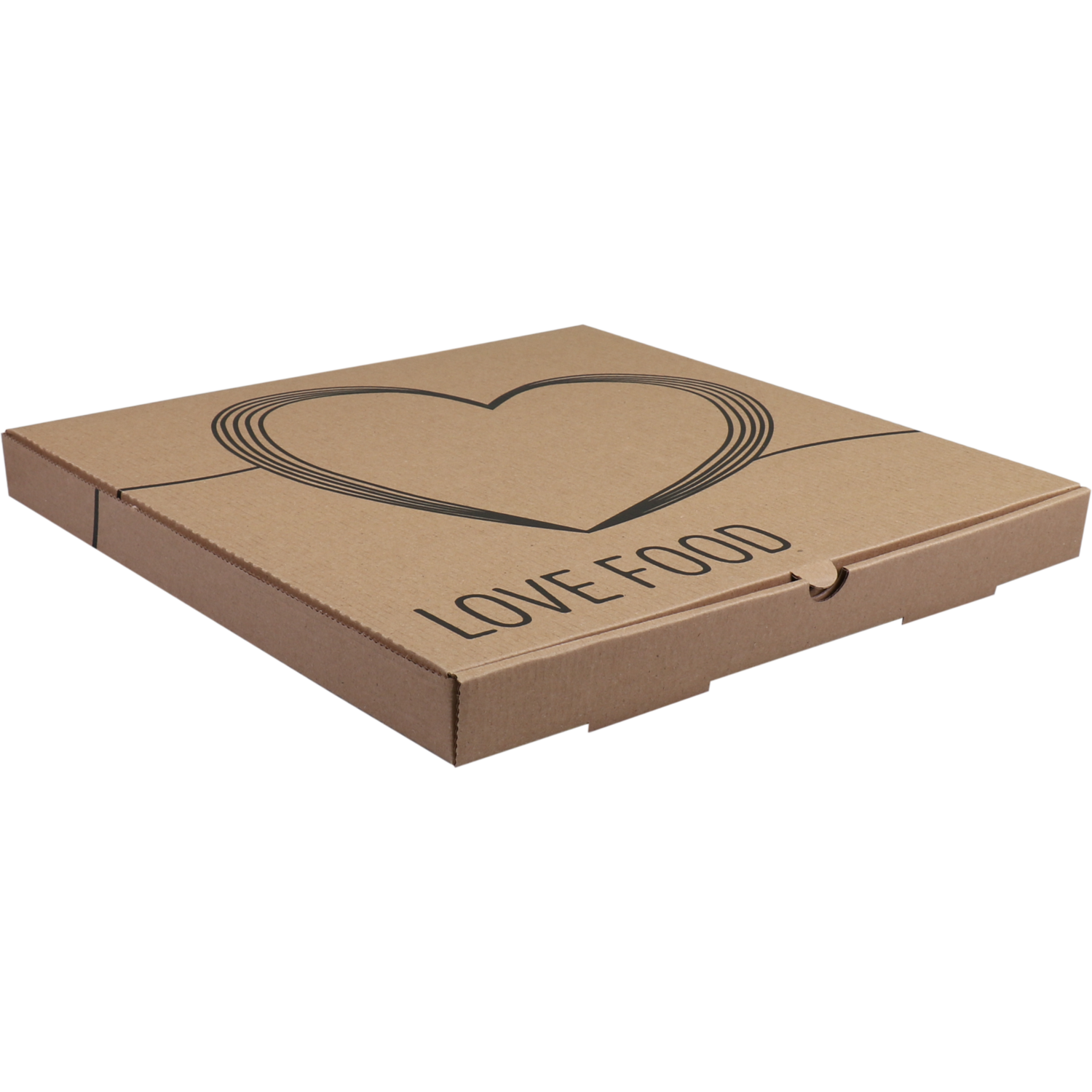 Pizzadoos, Americano Love Food, golfkarton, 32x32x3cm, americano, bruin