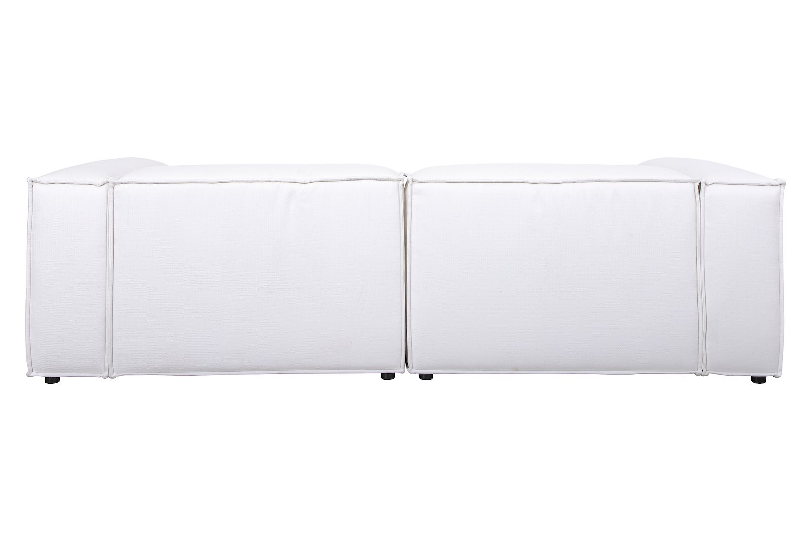 Box 3-seter sofa Tekstil Niva 01 Offwhite med sorte ben