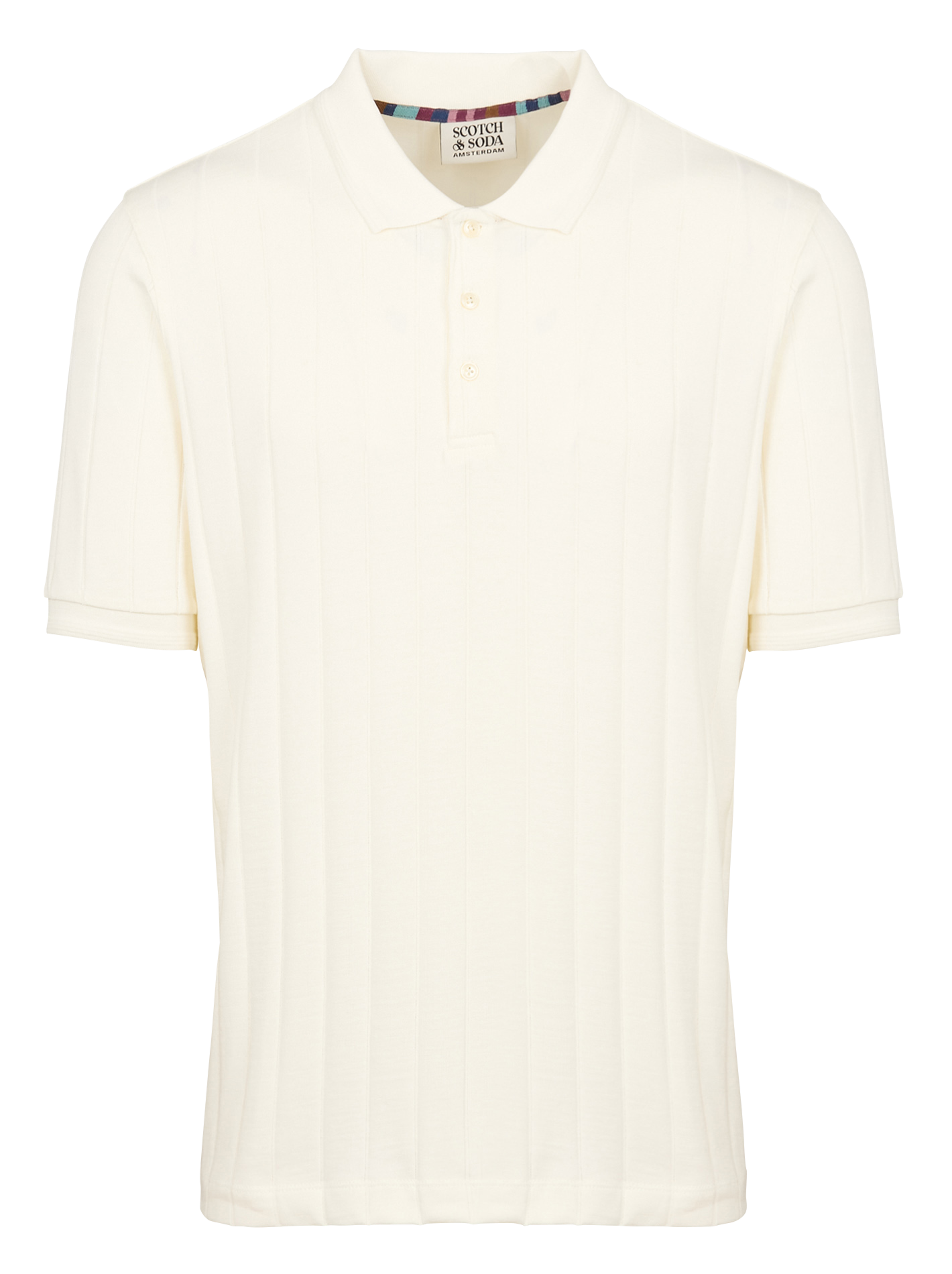 Polo droit en coton mélangé | Beige