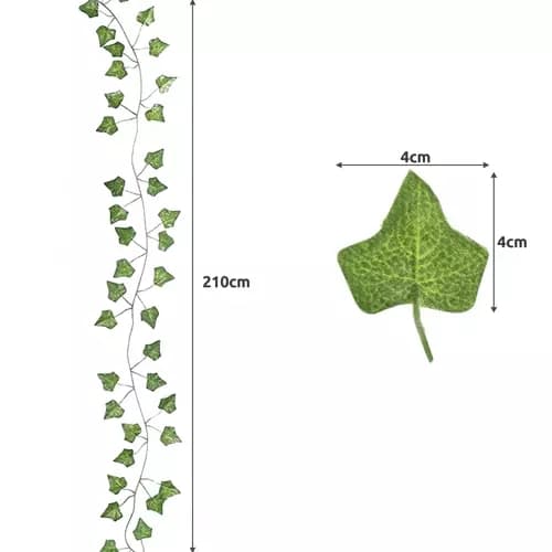 6 meter Eføy Girlander / Løvgirlander - 2m lang