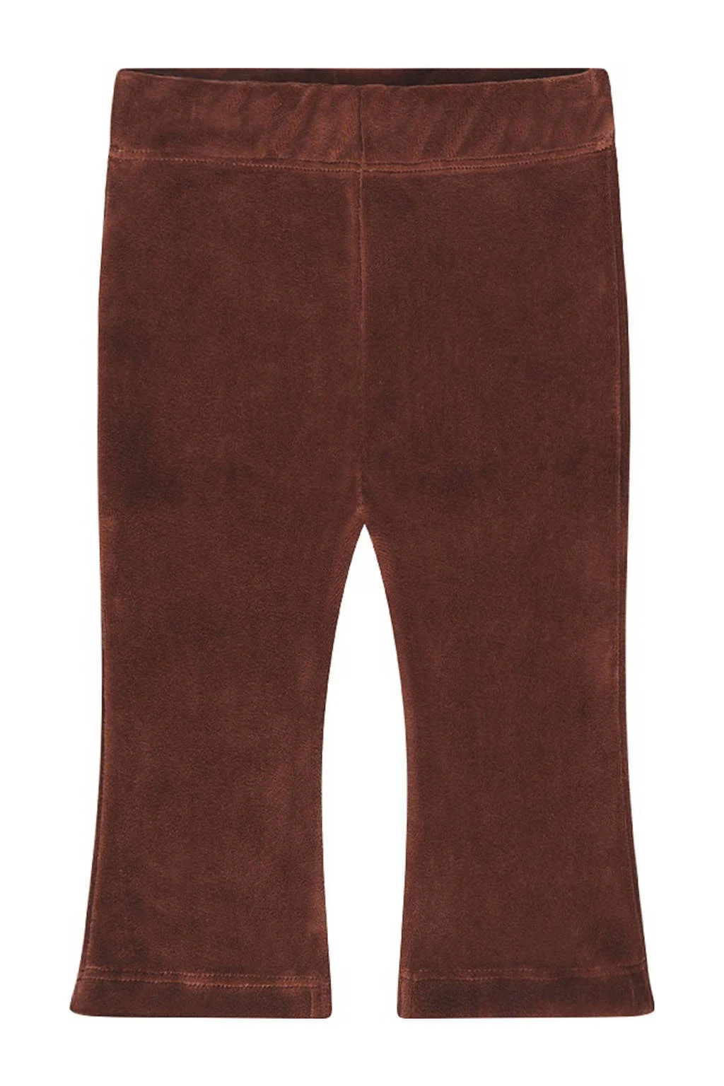 Dirkje high waist flared broek bruin