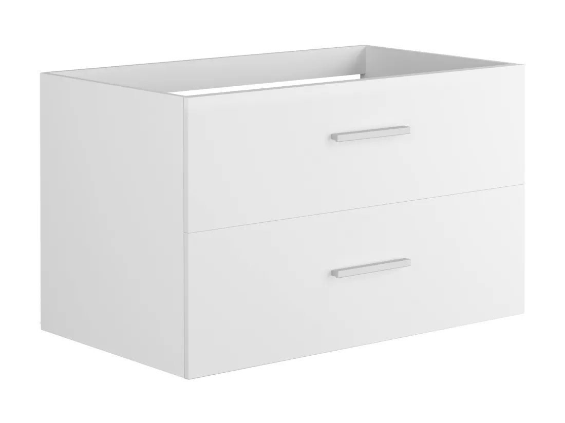 Meuble sous vasque suspendu - Coloris blanc - 80 cm - KAYLA