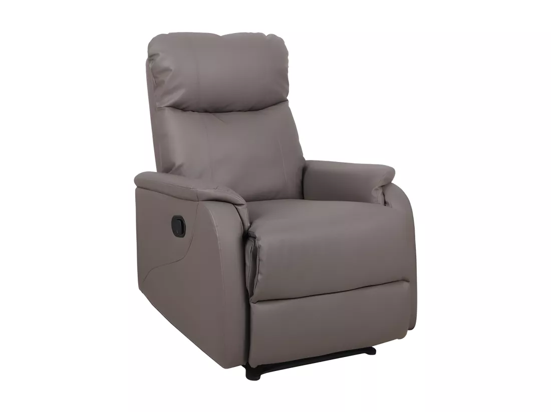 Fauteuil relaxation relevable manuellement TOKIO coloris taupe