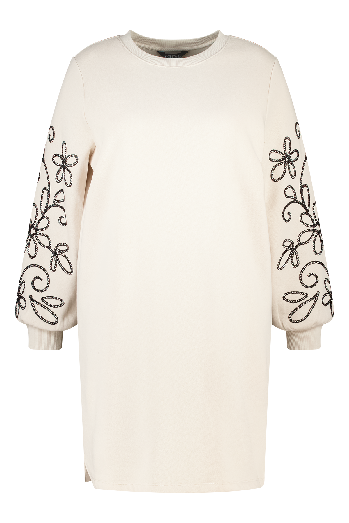 Sweater dress met broderie details Kit