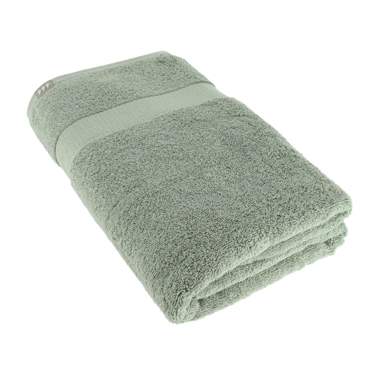 SERVIETTE BAIN 90X150CM COTON VERT EUCALYPTUS