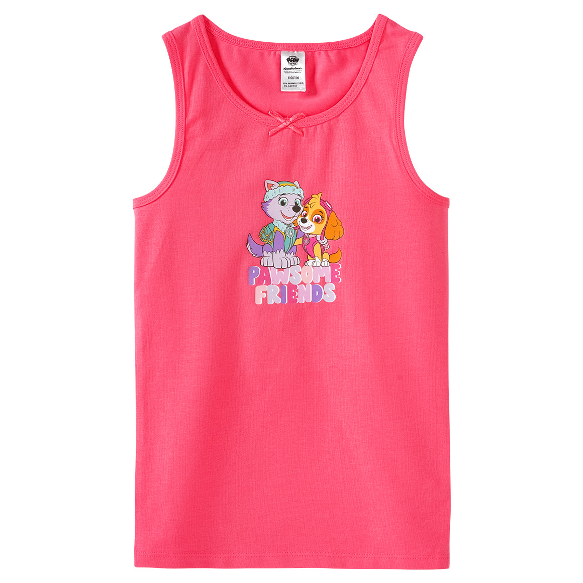 Topolino 2 PAW Patrol Unterhemden mit Bio-Baumwolle pink / rosa