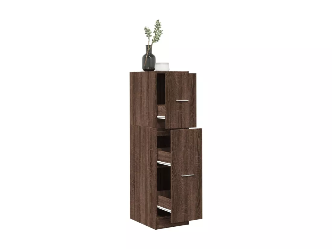 Armoire apothicaire chêne marron 30x41x118 cm bois d'ingénierie