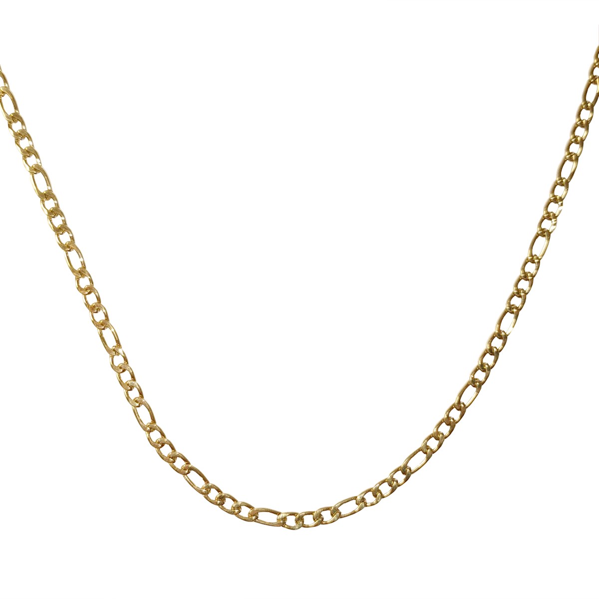Collier chaîne en acier doré jaune 3mm