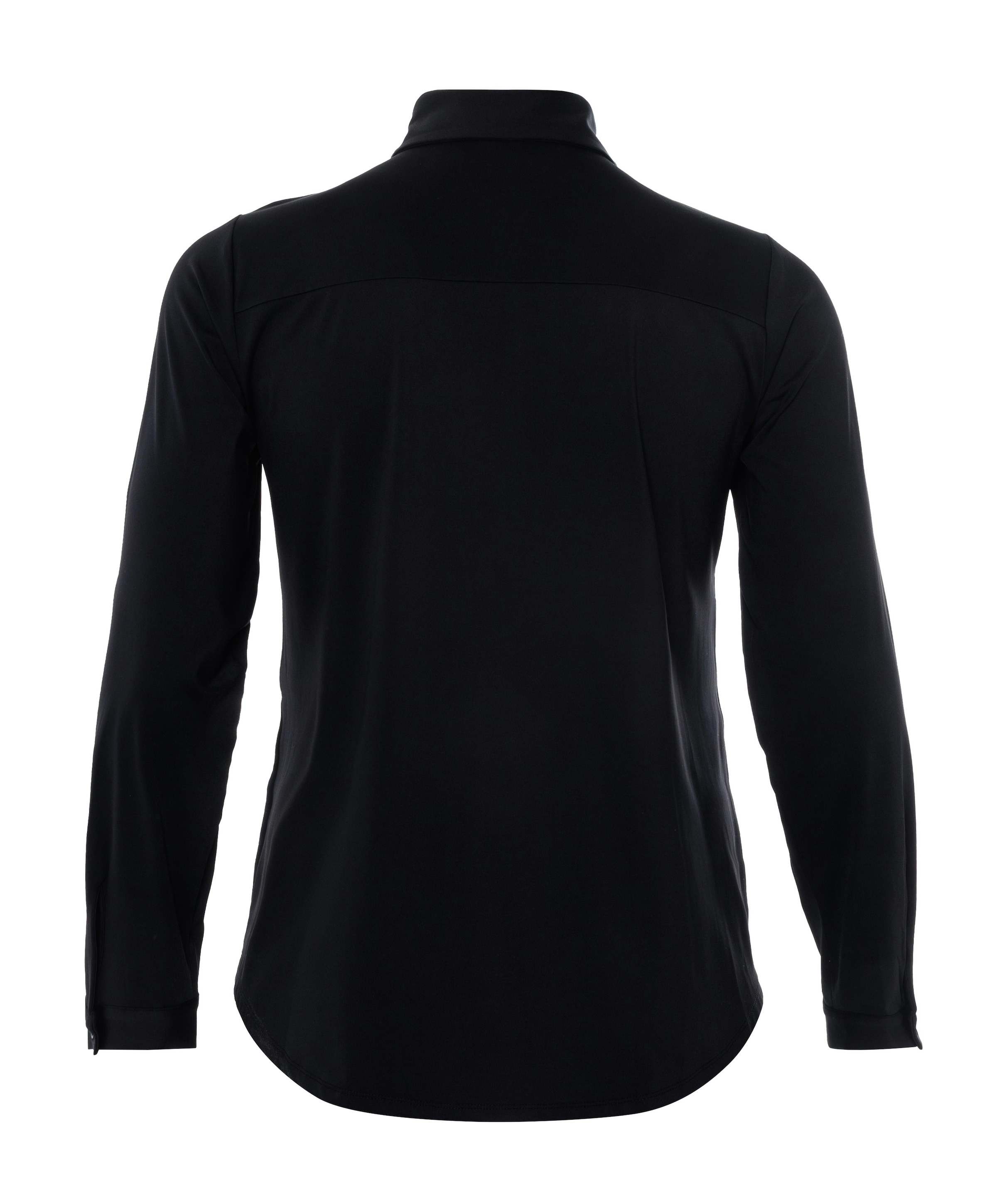 Base Level Curvy Dames blouse zwart