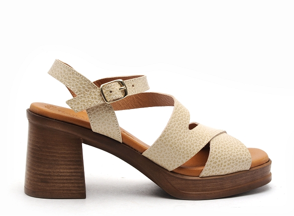 Eva frutos nu pieds talons femme 3672 beige