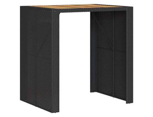 VIDAXL - Table de jardin et dessus en bois d'acacia noir résine tress...