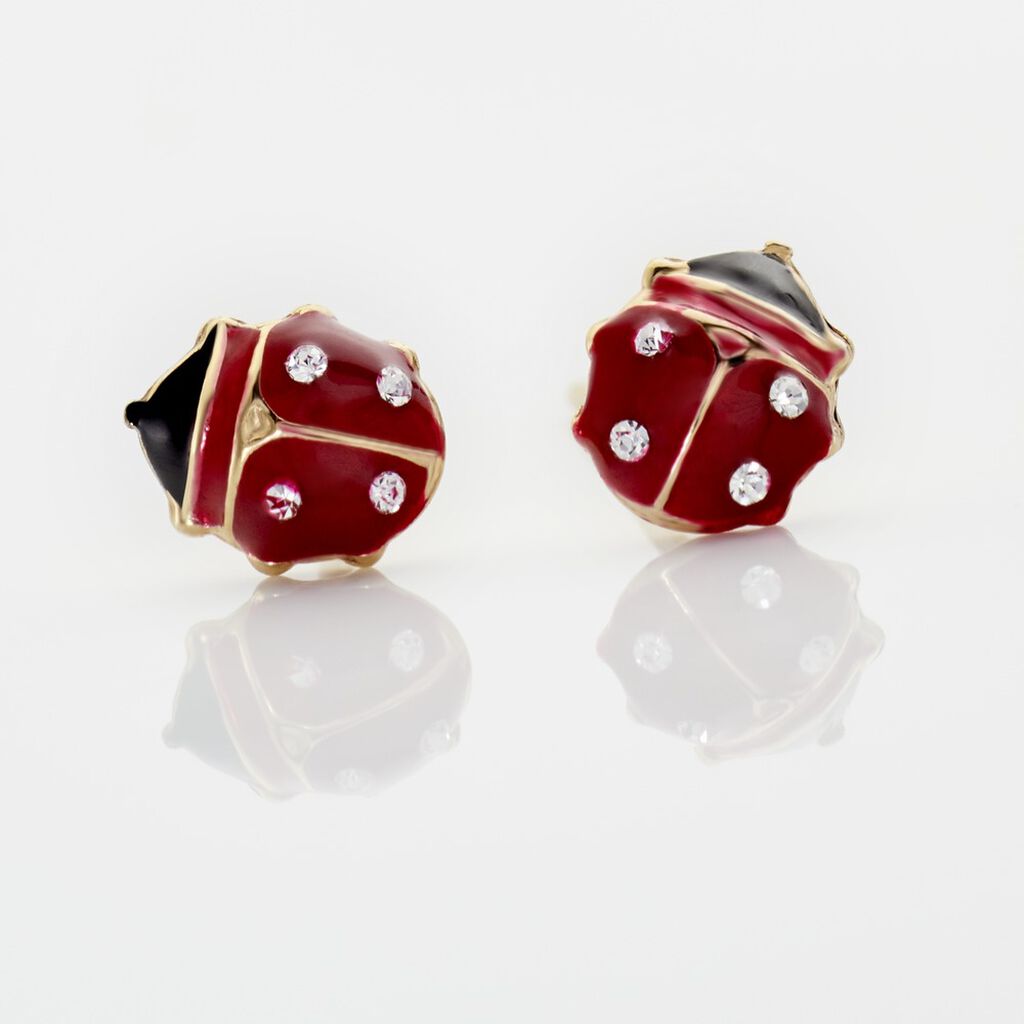 Boucles D'oreilles Puces Deena Or Jaune Oxyde De Zirconium