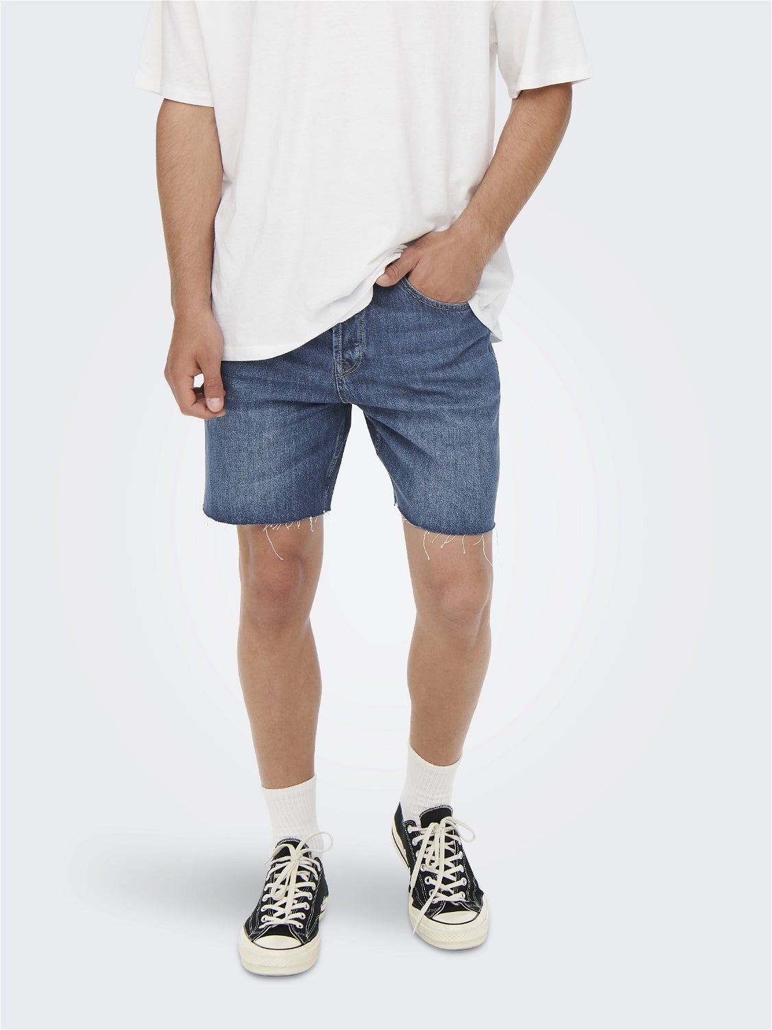 ONSAVI Locker geschnitten Shorts Blue Denim