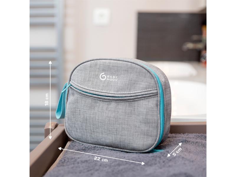 Babymoov Baby-Pflegeset Kulturtasche Grau Schicke Kulturtasche mit nützlichem Inhalt
