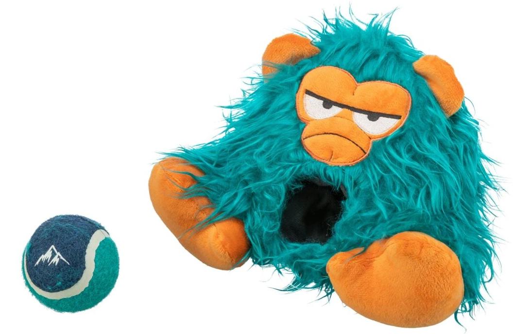 Hunde-Spielzeug Monster mit Tennisball Plüsch, 25 cmHunde Spielzeug