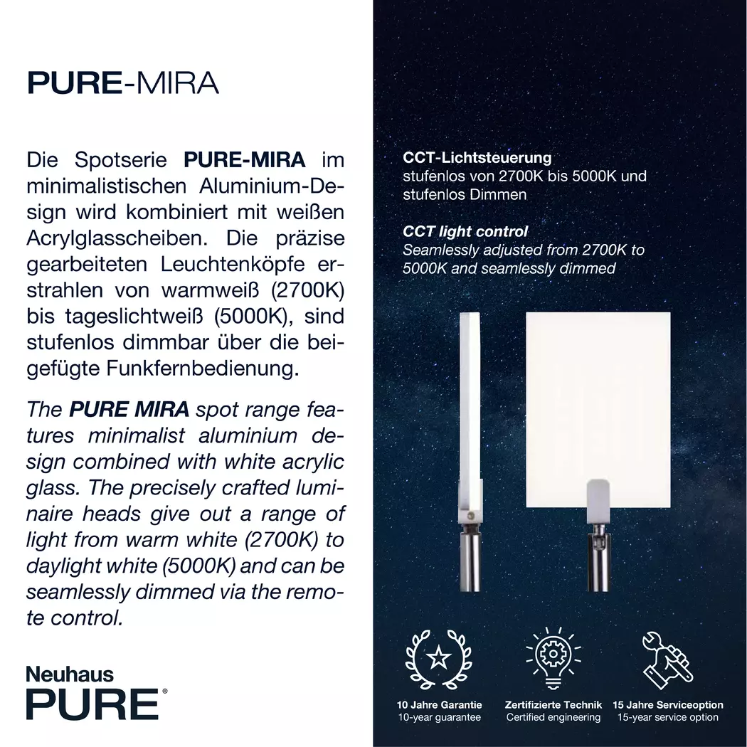 LED-Wandleuchte Pure Mira